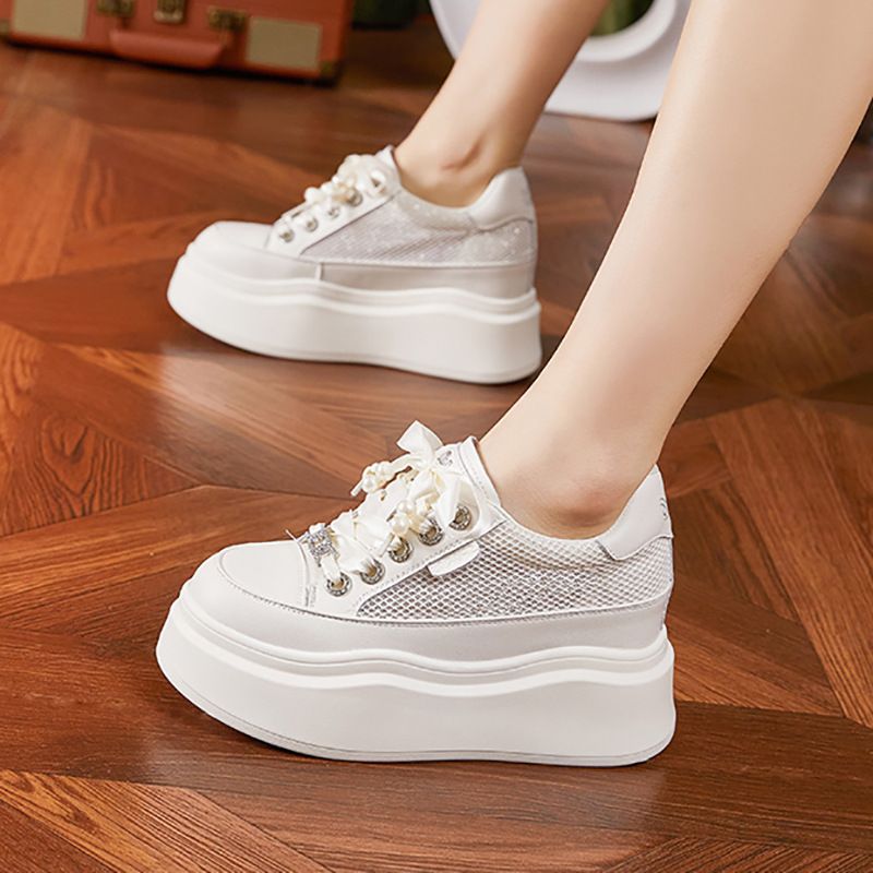 厚底小白鞋女2025新款夏季内增高