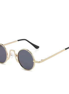 复古嘻哈太阳镜小框圆形网红街拍迷你小眼镜搞怪墨镜小太子镜