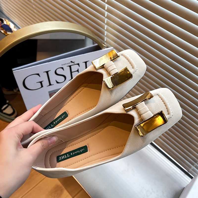 低跟单鞋2023春季新款平底鞋软底