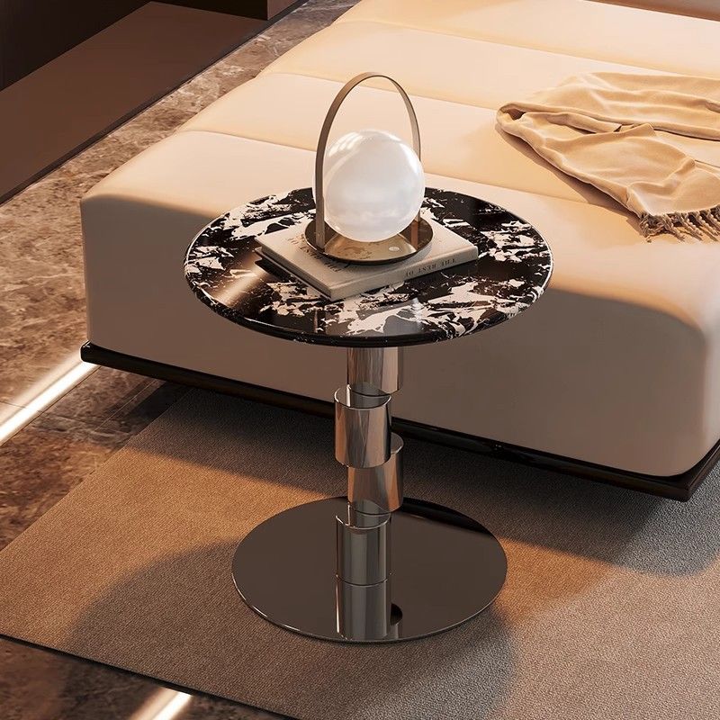 中古风拿破仑大理石茶几设计师款