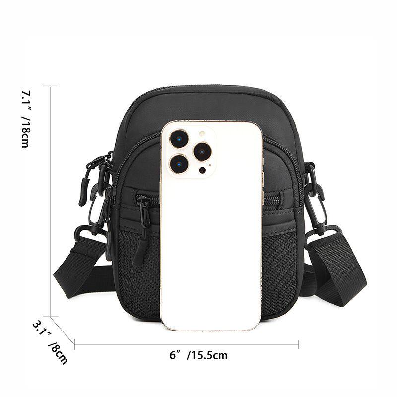 男士斜挎包日系简约纯色日系小挎