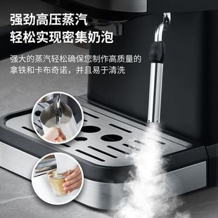 咖啡机家用小型半自动高压蒸汽式 外贸货源 打奶泡一体咖啡壶
