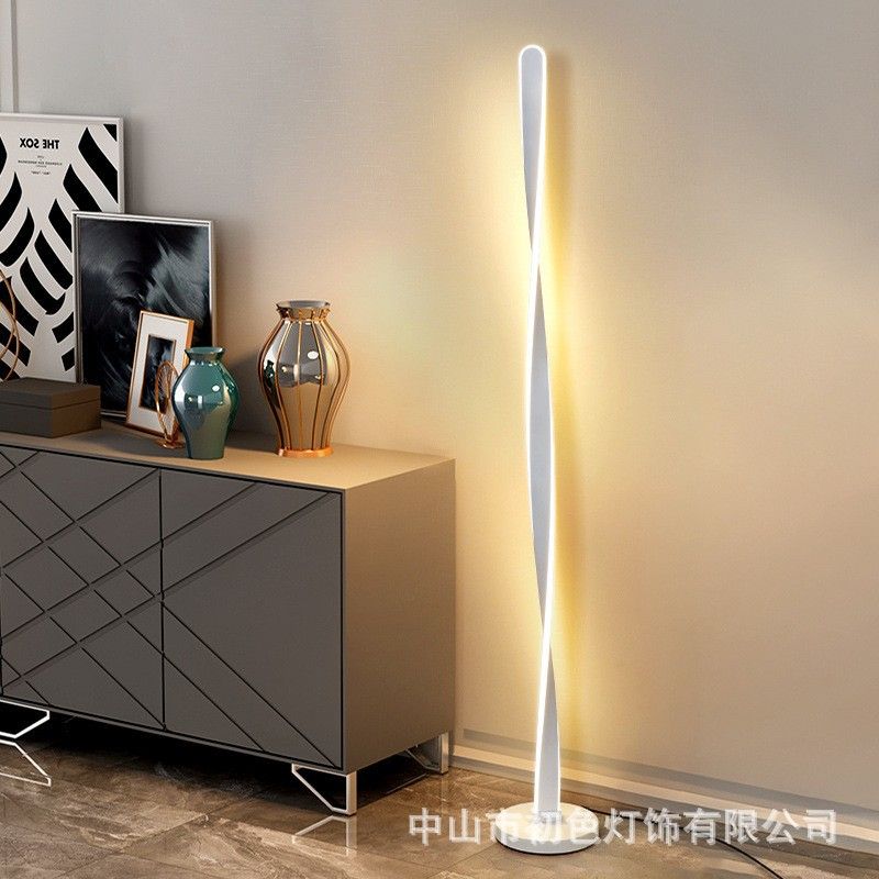 轻奢设计感艺术扭纹落地灯北欧简