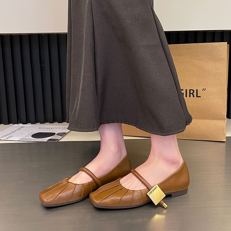 玛丽珍单鞋女平底软面舒适女瓢鞋