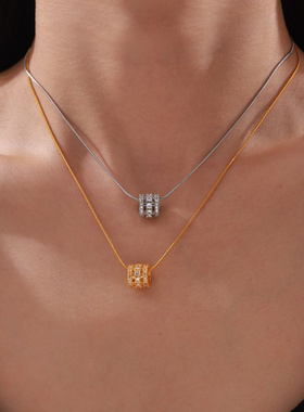 时尚通勤简约个性蛇骨链钛钢项链