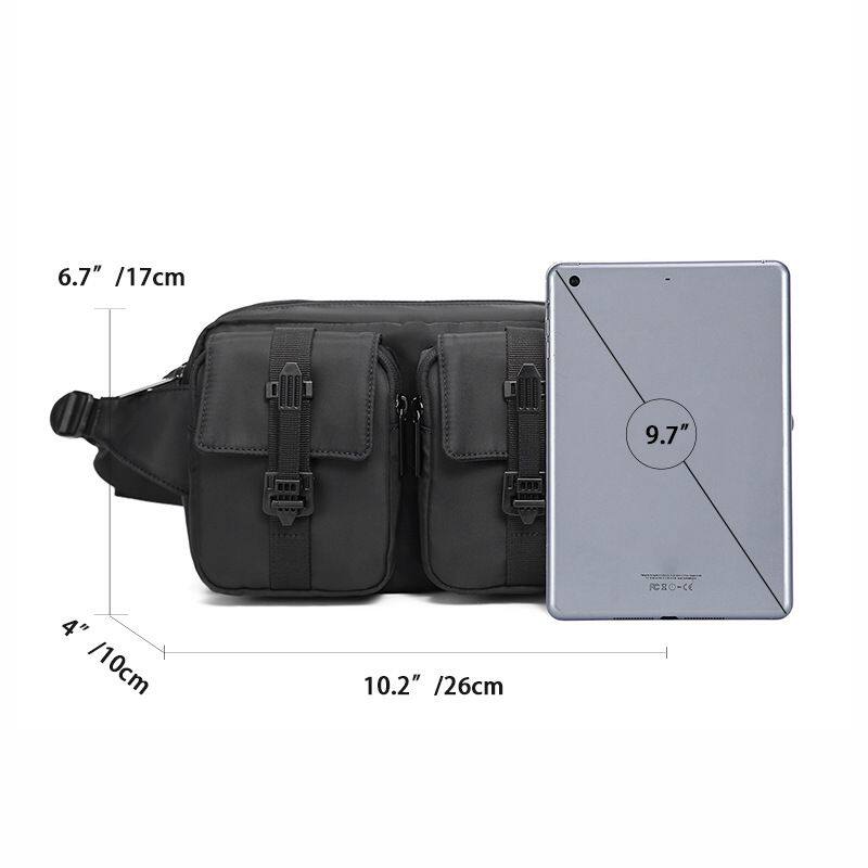 日系街头休闲潮牌胸包男士夏季单