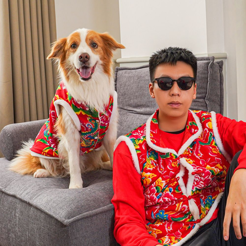 东北大花袄新年礼服小中大型犬宠