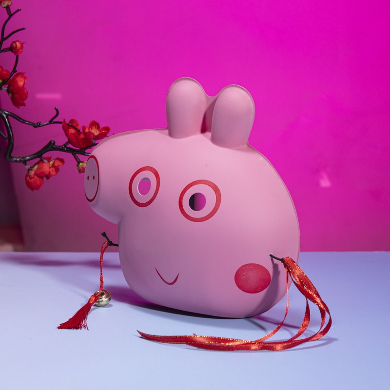 new可爱儿童六一节粉色小猪面具