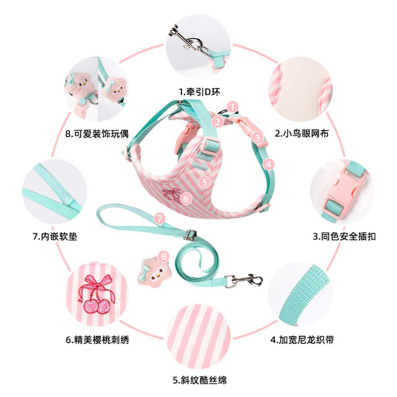 宠物背心式胸背带小狗狗牵引绳防