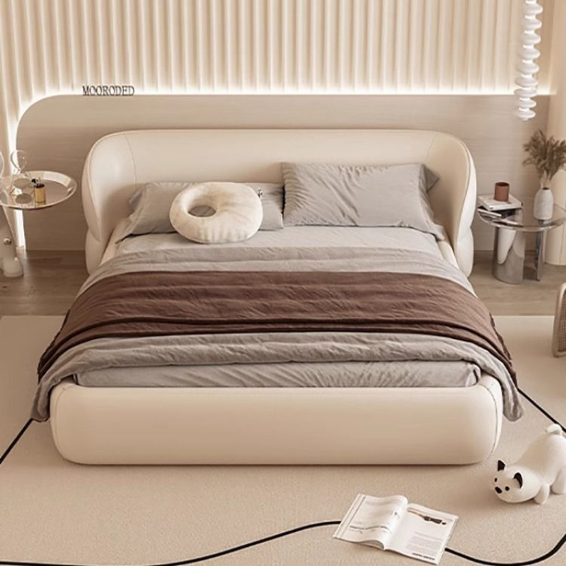 意大利baxter蝴蝶床设计师奶油风