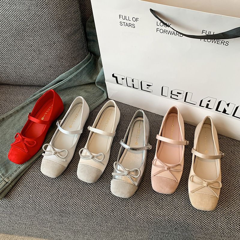 内增高女单鞋方头玛丽珍女鞋休闲