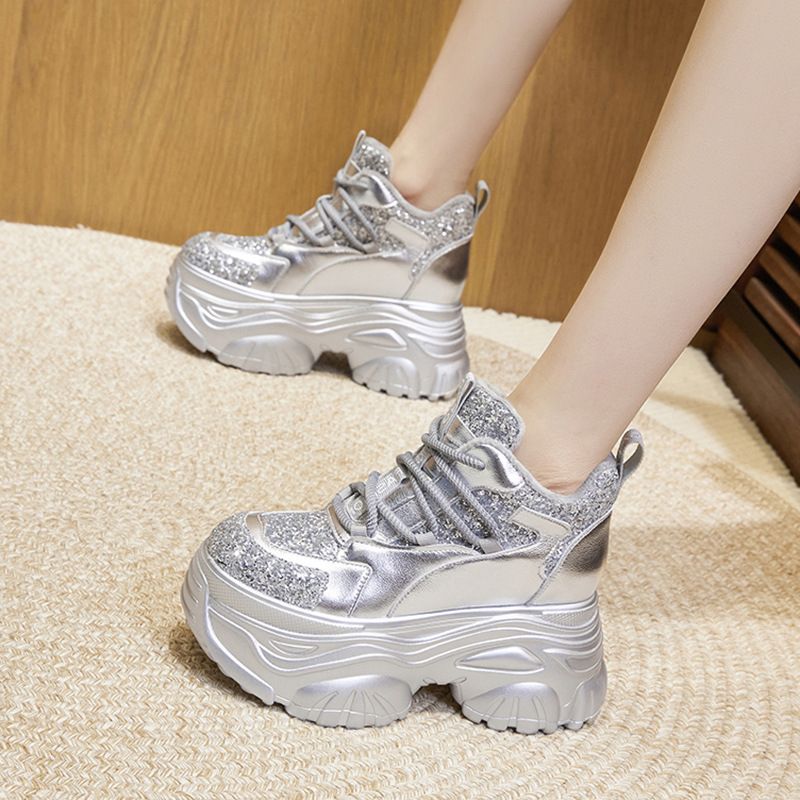 厚底老爹鞋女2025秋季新款10cm内