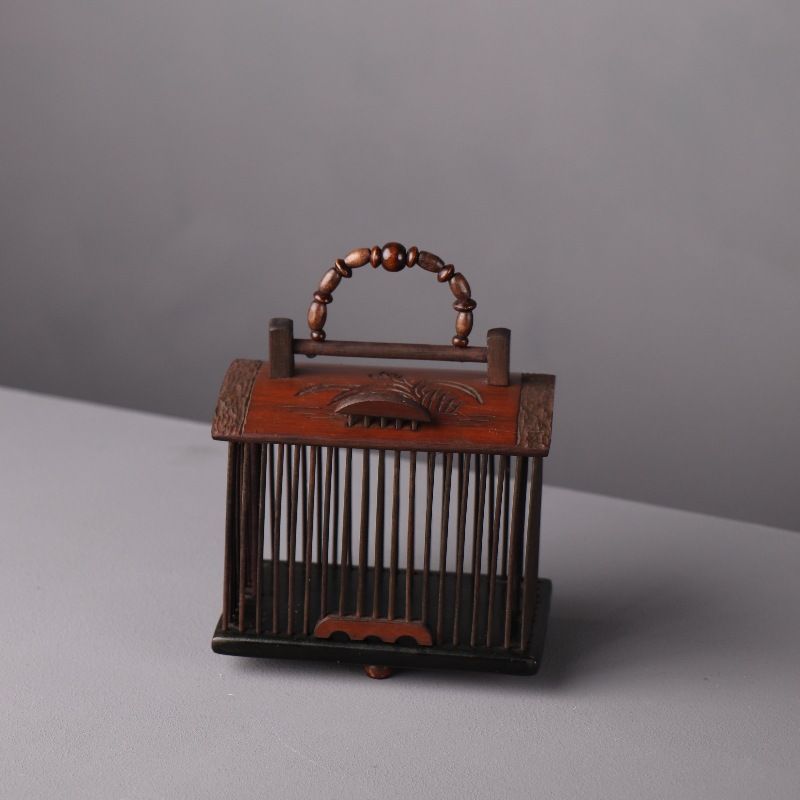 做旧复古蝈蝈笼虫具竹制品蛐蛐做