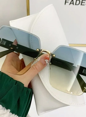 2025年春季新款爆款潮流H家男女无框太阳镜墨镜直销7710