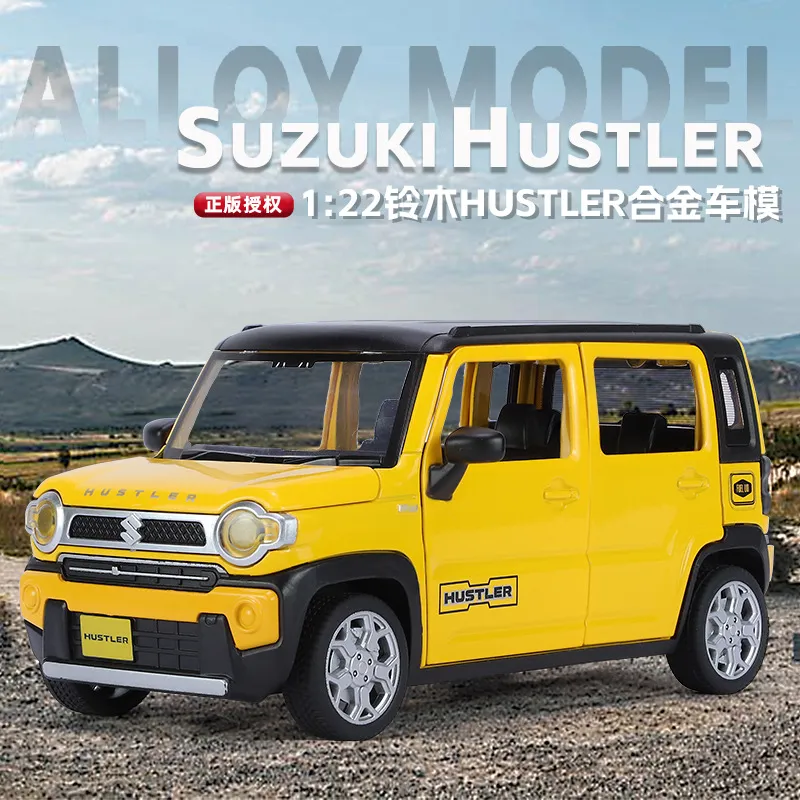 1:22铃木Hustler合金越野小汽车模型玩具车模摆件开门声光