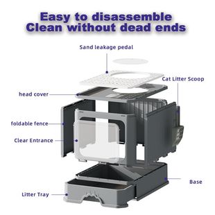 Box with Litter Foldable Control Litters Scoop Odor Kitten