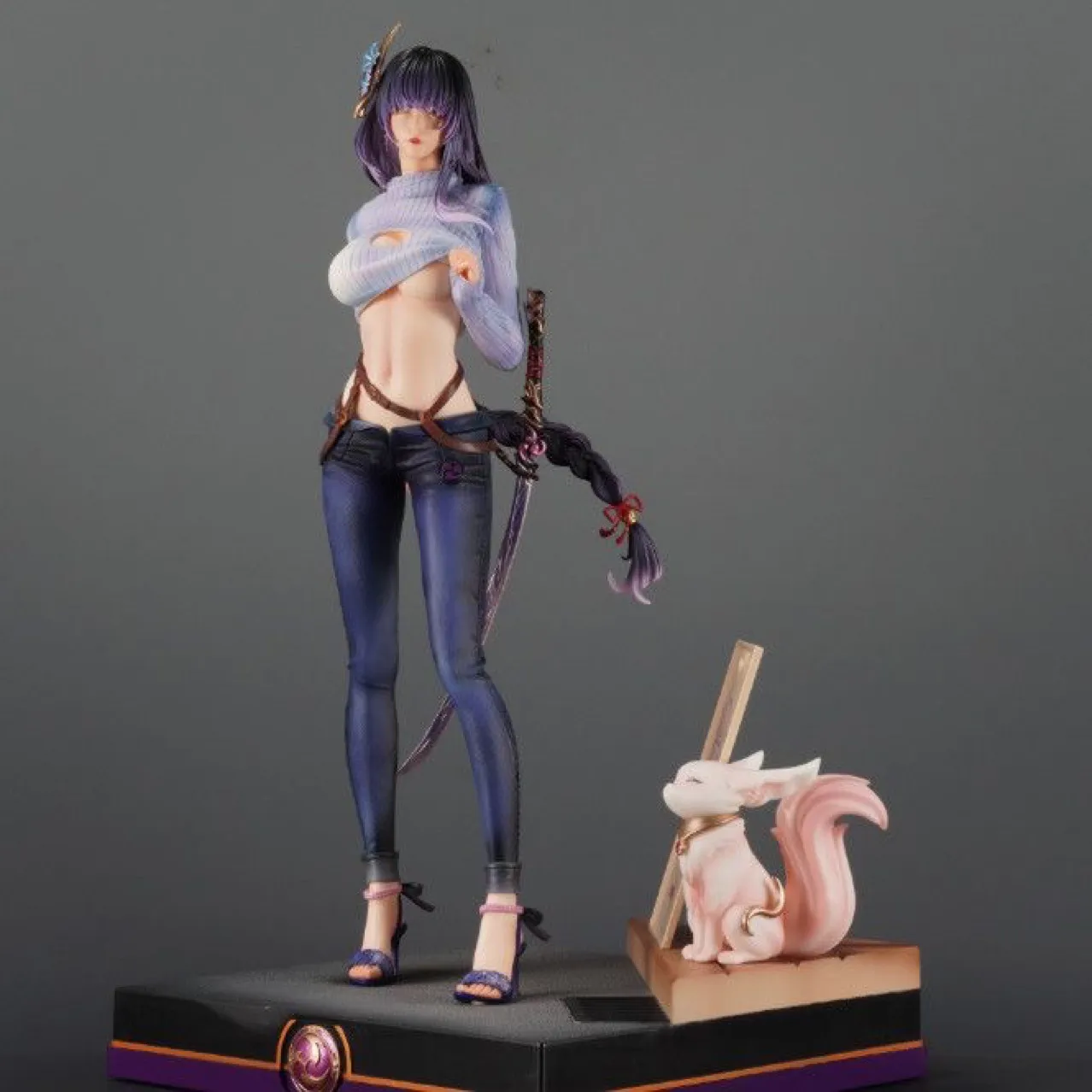 现货！游戏周边 FA雷电将军 奶香雷霆 奶香一刀 雕像模型盒装手办