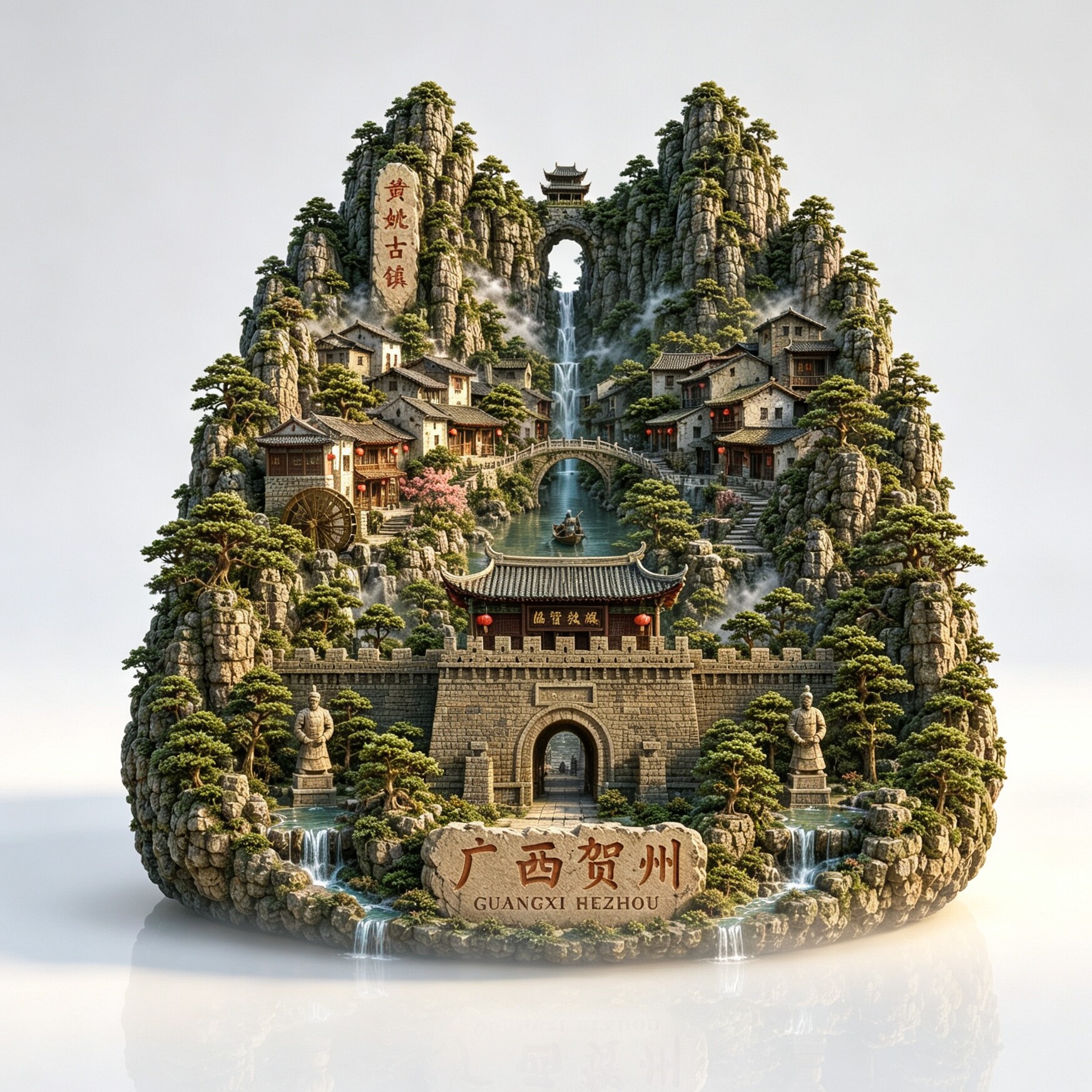 广西贺州金属3D立体冰箱贴文创