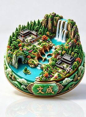 温州文成漈刘伯温故里文创冰箱贴