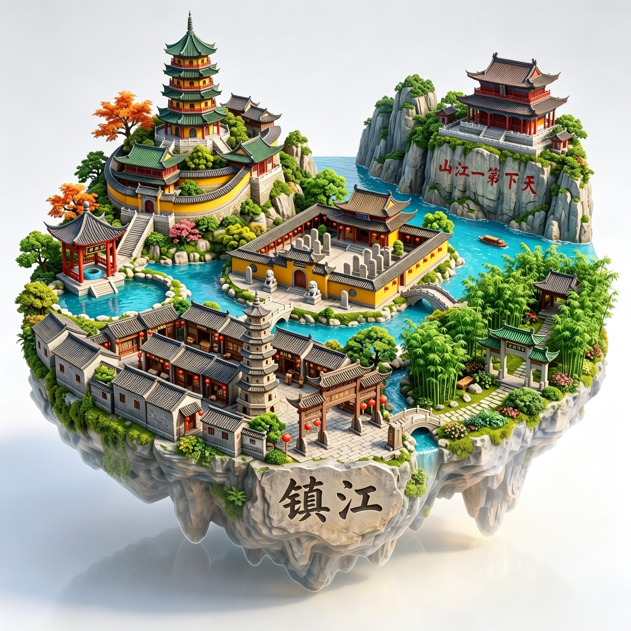 镇江北固山3D金属磁力冰箱贴