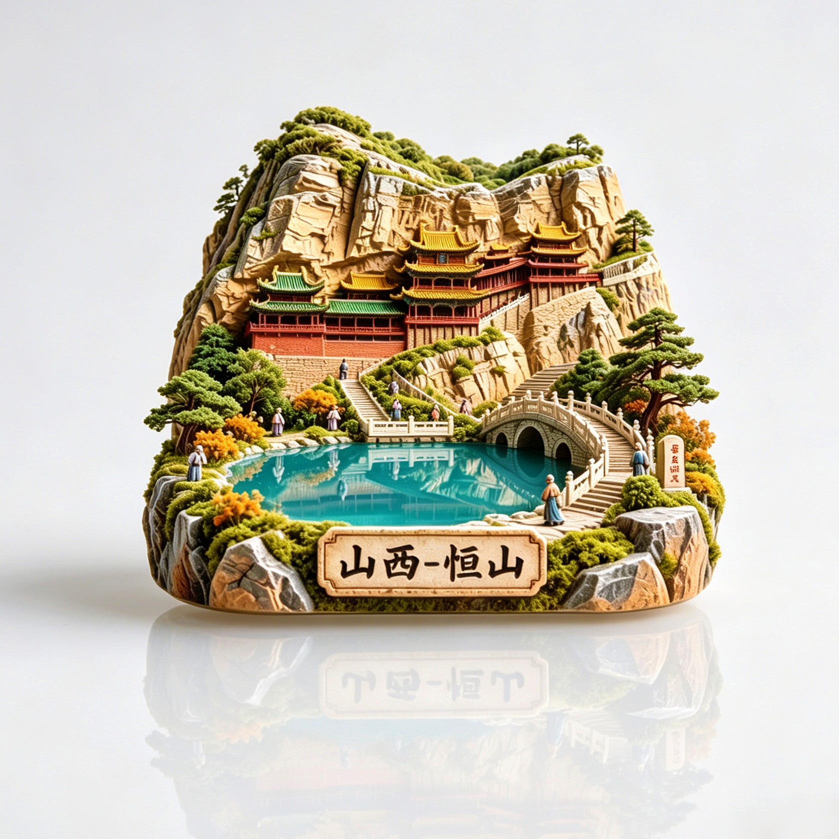 山西恒山悬空寺立体冰箱贴