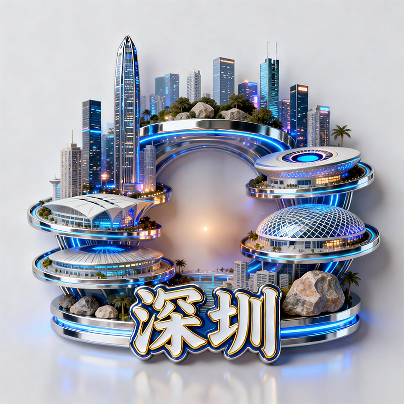 深圳天文台3D金属浮雕冰箱贴