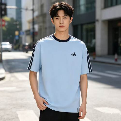 【新品上新】adidas/阿迪达斯男夏透气百搭运动休闲短袖KU6448