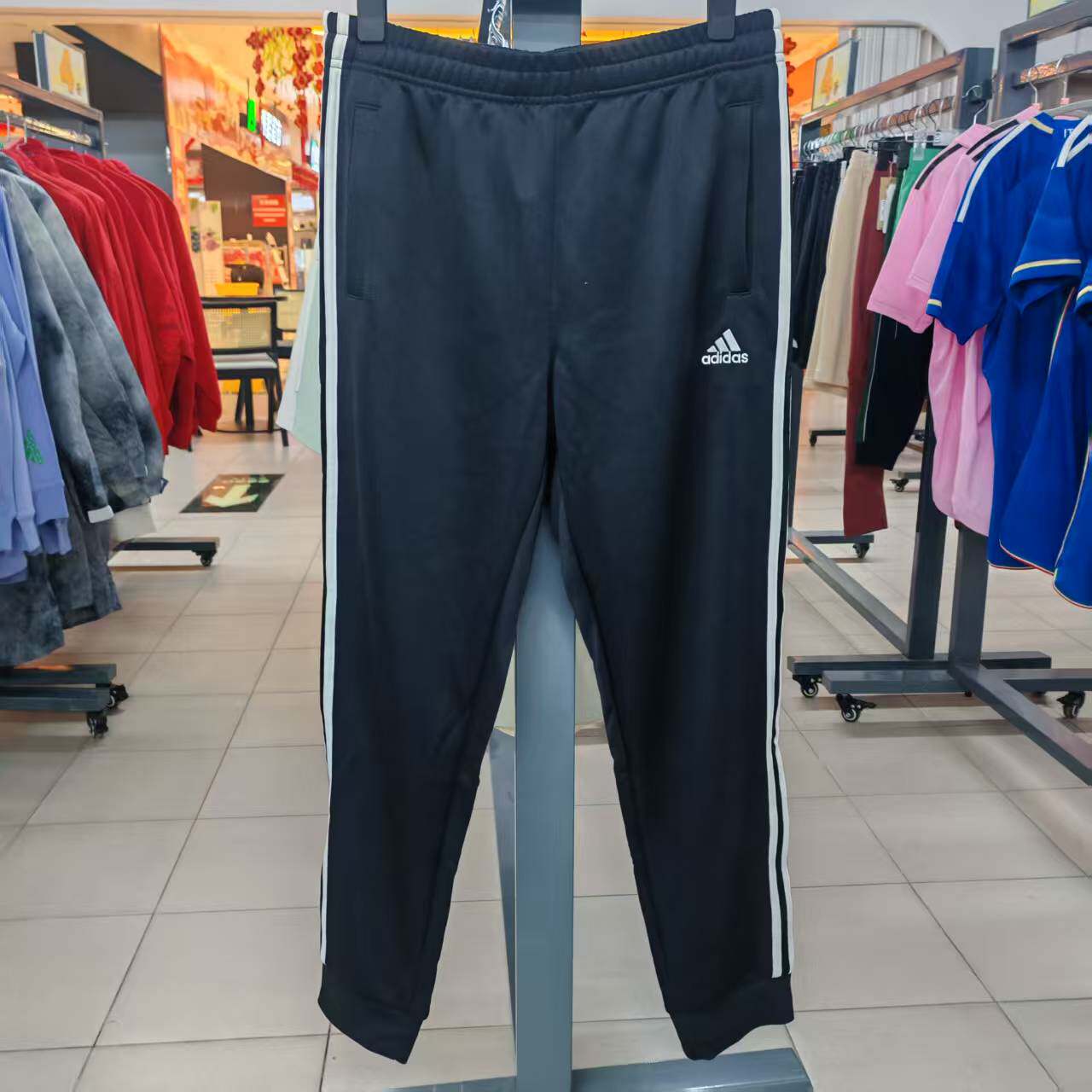 正品阿迪达斯三条纹男子收口小脚裤运动休闲长裤TR30P1R-BW