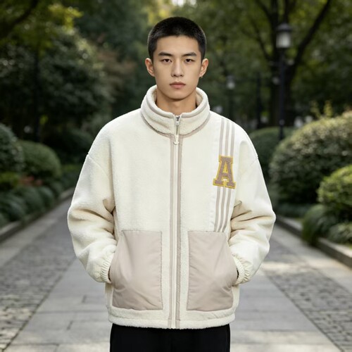 【换季特惠】阿迪达斯AU SHERPA男子复古休闲仿羊羔绒外套HY7234