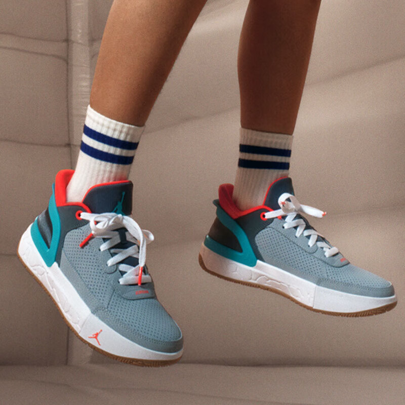 正品耐克JORDAN DAY1 EO (GS)儿童低帮耐磨缓震篮球鞋FQ1306-002