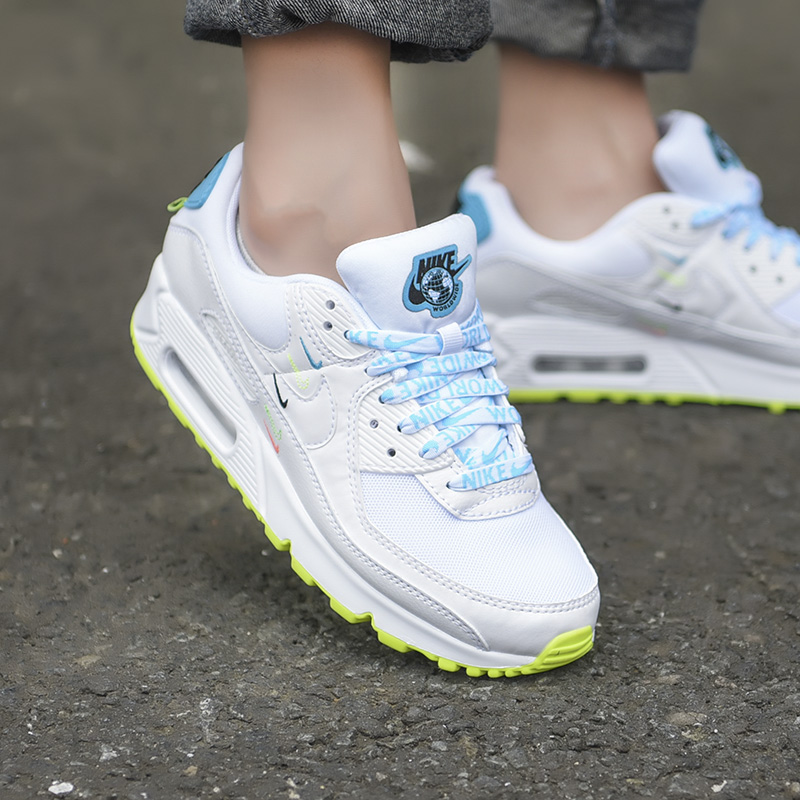正品耐克W AIR MAX 90 WW女子低帮休闲舒适运动板鞋CK7069-100