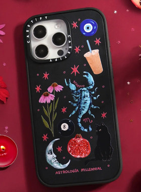 现货CASETiFY联名Astrología Millennial天蝎座手机壳适用苹果iPhone17ProMax/16/15/14/13Plus磁吸保护套潮