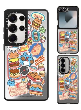 现货CASETiFY艺术家Bugcat Capoo猫虫咖波贴纸手机壳适用samsung三星S25/S24Ultra+Z Flip/Fold6/5磁吸保护套