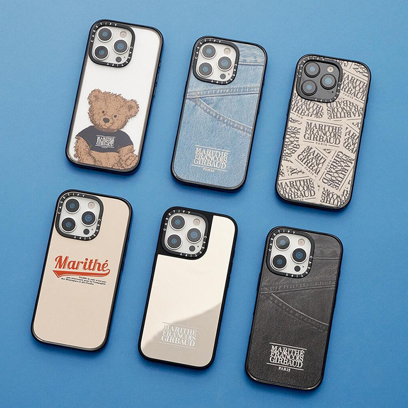 现货CASETiFY联名MARITHE丹宁法式牛仔适用苹果iPhone16ProMax磁吸手机壳15/14/13/12限量款时尚优雅保护套潮
