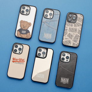 现货CASETiFY联名MARITHE丹宁法式牛仔适用苹果iPhone16ProMax磁吸手机壳15/14/13/12限量款时尚优雅保护套潮
