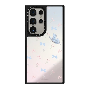 现货CASETiFY白鹿明星同款春日味道适用samsung三星S24Ultra/S23+/S22镜面磁吸手机壳防摔保护套蝴蝶结时尚潮