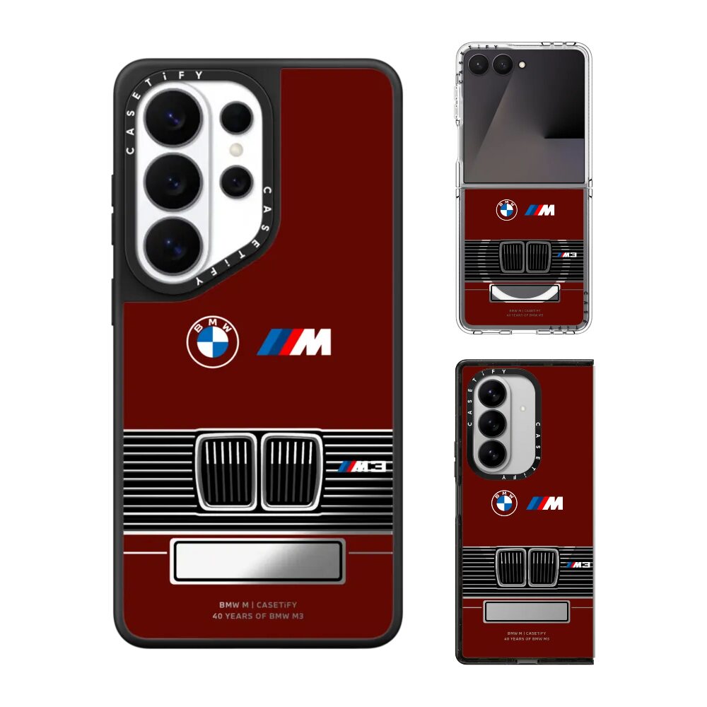 现货CASETiFY联名BMW宝马M3车牌E30定制红色手机壳适用samsung三星S26/25/24Ultra+Z Flip/Fold7/6磁吸保护套