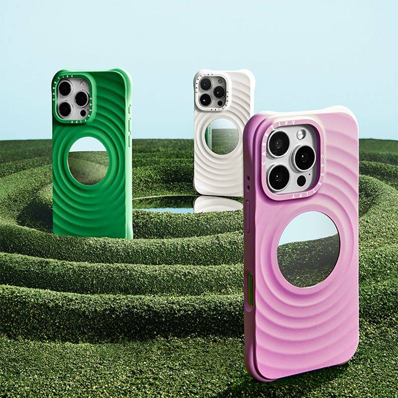 现货Essentials by CASETiFY波漾镜面手机壳适用苹果iPhone16ProMax/16pro磁吸保护套时尚潮牌简约波浪高端奢