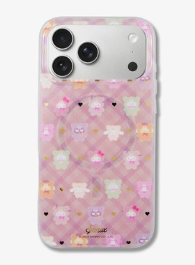 Sonix三丽鸥联名凯蒂猫与拿铁小熊适用苹果iPhone17ProMax磁吸Air手机壳16卡通可爱粉色少女心全包防摔保护套