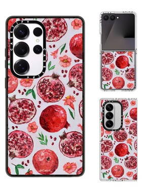 现货CASETiFY艺术家Ann Marie Coolick石榴园手机壳适用samsung三星S25/24Ultra+Z Flip/Fold7/6/5磁吸保护套