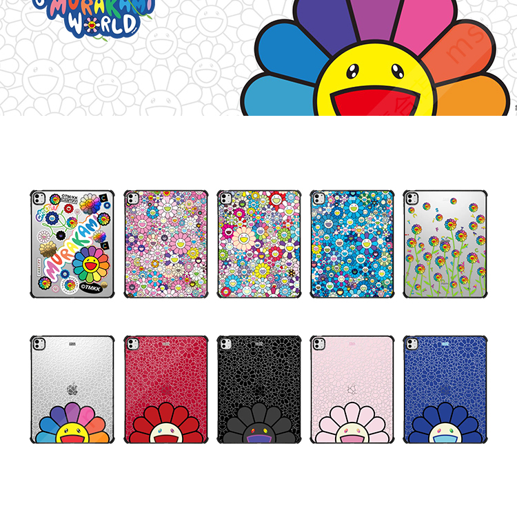 CASETiFY联名村上隆FLOWERS BLOOM平板电脑保护套适用苹果iPad10.9Pro13/12.9/11寸Air4/5代M2/3/4壳mini6潮