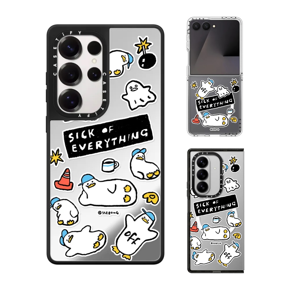 躺平鸭贴纸CASETiFY三星手机壳潮