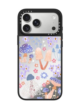 现货CASETiFY淡紫色蘑菇手机壳适用苹果iPhone17ProMax/Air/16/15/14/13Plus镜面磁吸保护套荒野梦境大自然潮
