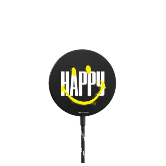 CASETiFY联名Smiley®磁吸式充电器2合1座垫适用苹果手机耳机Magsafe兼容创意无线防滑盘支架时尚微笑标潮牌