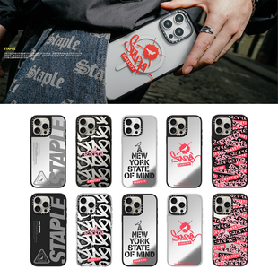 现货CASETiFY联名STAPLE纽约街头时装品牌手机壳适用苹果iPhone16ProMax磁吸15/14/13涂鸦喷绘12限量保护套潮