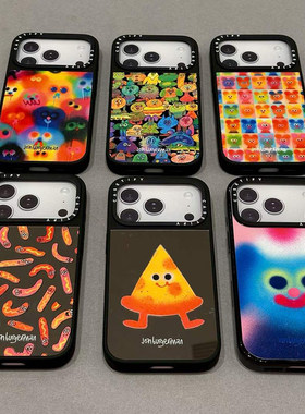 现货CASETiFY艺术家联名Jon Burgerman奇趣卡通适用苹果iPhone17ProMax磁吸手机壳16/15/14漫画13保护套ins潮
