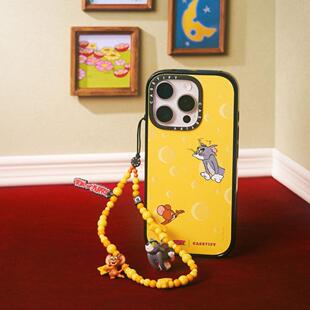 现货CASETiFY联名Tom and Jerry手机链串珠腕带挂绳配件吊饰品潮