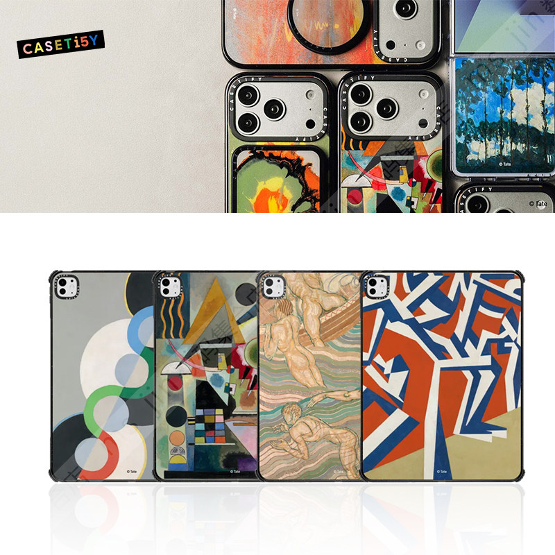 CASETiFY联名泰特美术馆Tate现代艺术平板电脑保护套适用苹果iPad10.9Pro13/12.9/11寸Air4/5代M2/3/4壳mini6