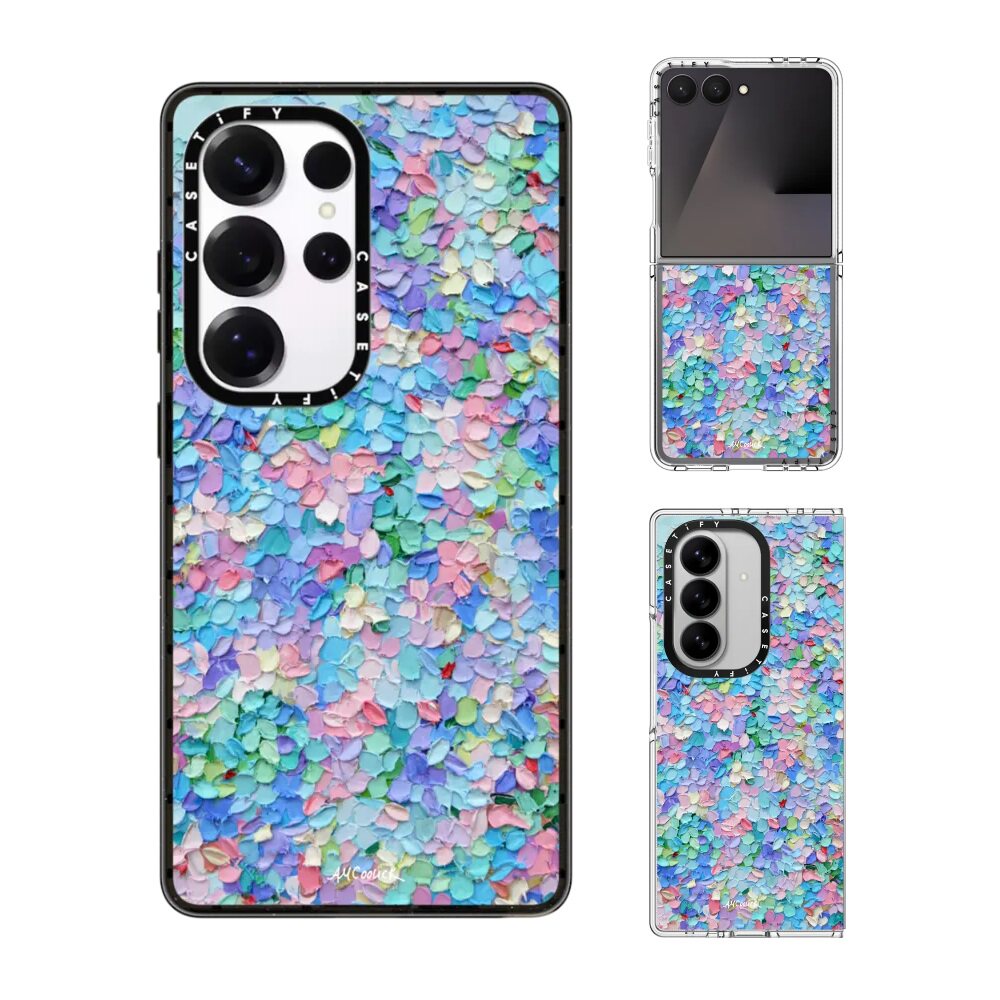 粉彩花瓣CASETiFY三星手机壳厚涂