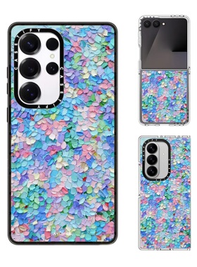 现货CASETiFY艺术家Ann Marie Coolick粉彩花瓣手机壳适用samsung三星S25/24Ultra+Z Flip/Fold7/6/5保护套潮